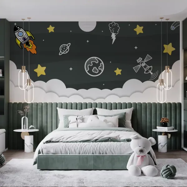 Night Space For Kids Wallpaper