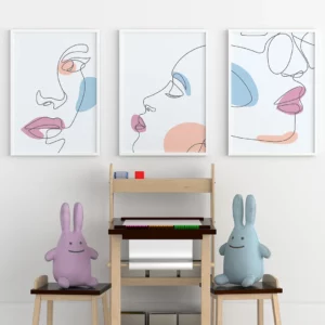 The Quirky Lady Modern Wall Art Set of 3
