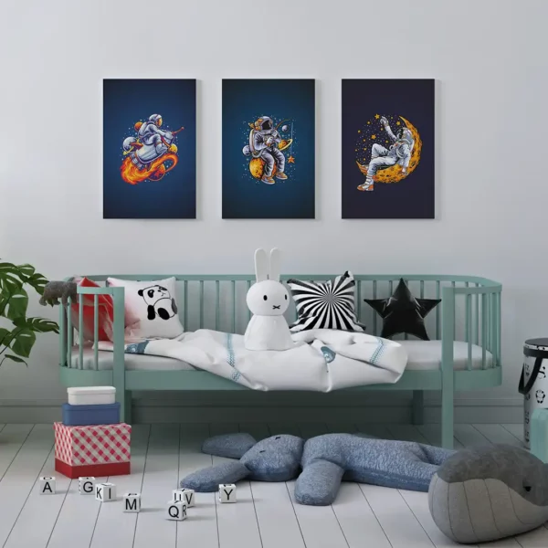 Exquisite Astronaut Modern Wall Art Set of 3