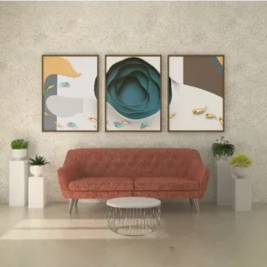 Fish & Flow Modern Wall Art Set of 3