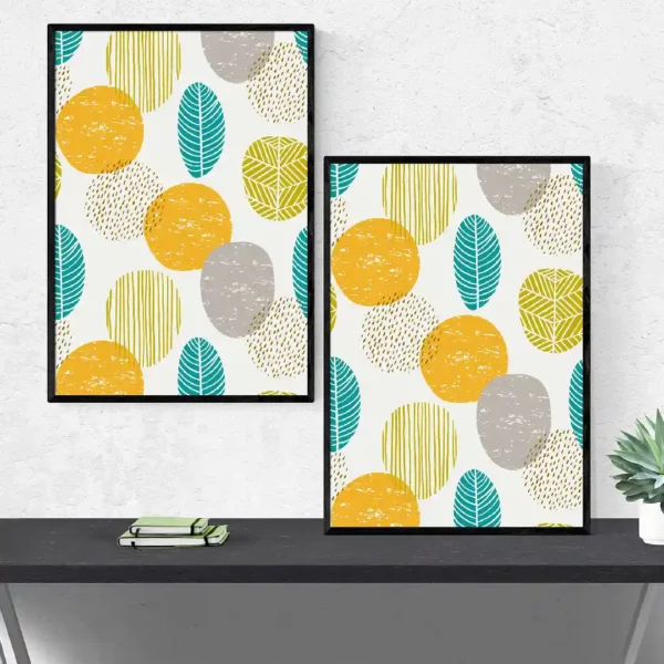 Quirky & Colorfull Modern Wall Art Set of 2