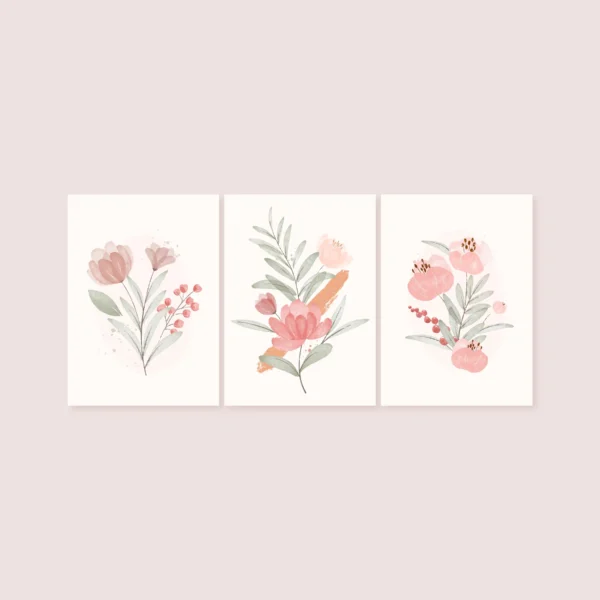 3. Pink Floral Canvas